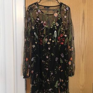 Beautiful embroidered skater dress